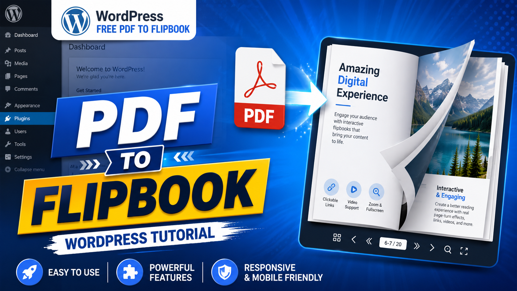 PDF to Flipbook for Wordpress WordPress Plugin screenshot